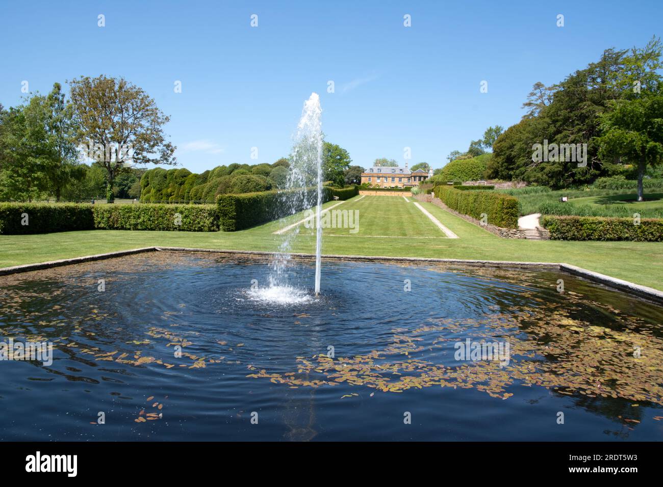 La fontana della piscina The Newt Somerset Foto Stock