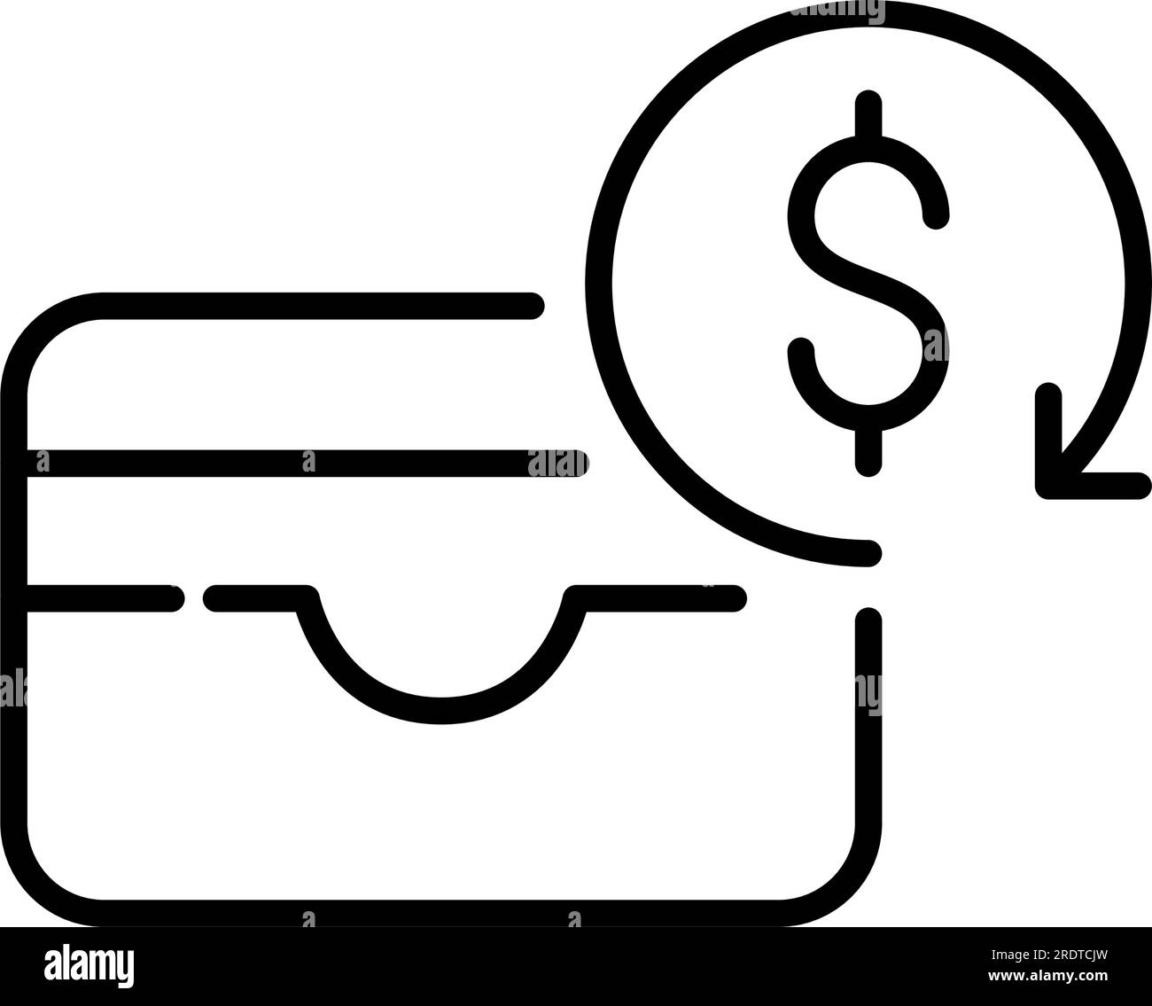 Titolare della carta con simbolo del dollaro premio. Pixel Perfect, tratto modificabile Illustrazione Vettoriale