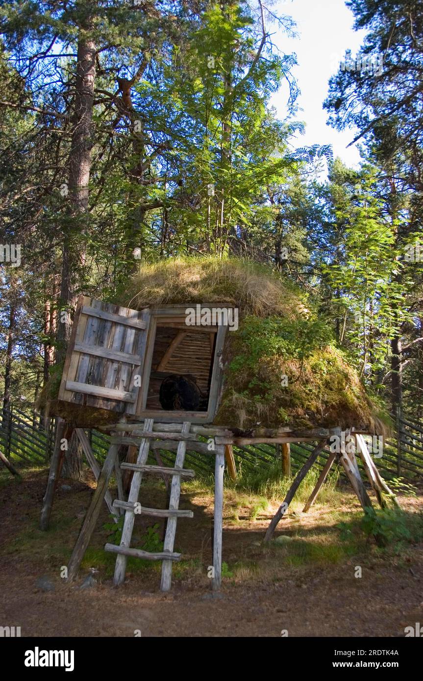 Old Lapp Camp, Gaellivare, Lapponia, Svezia Foto Stock