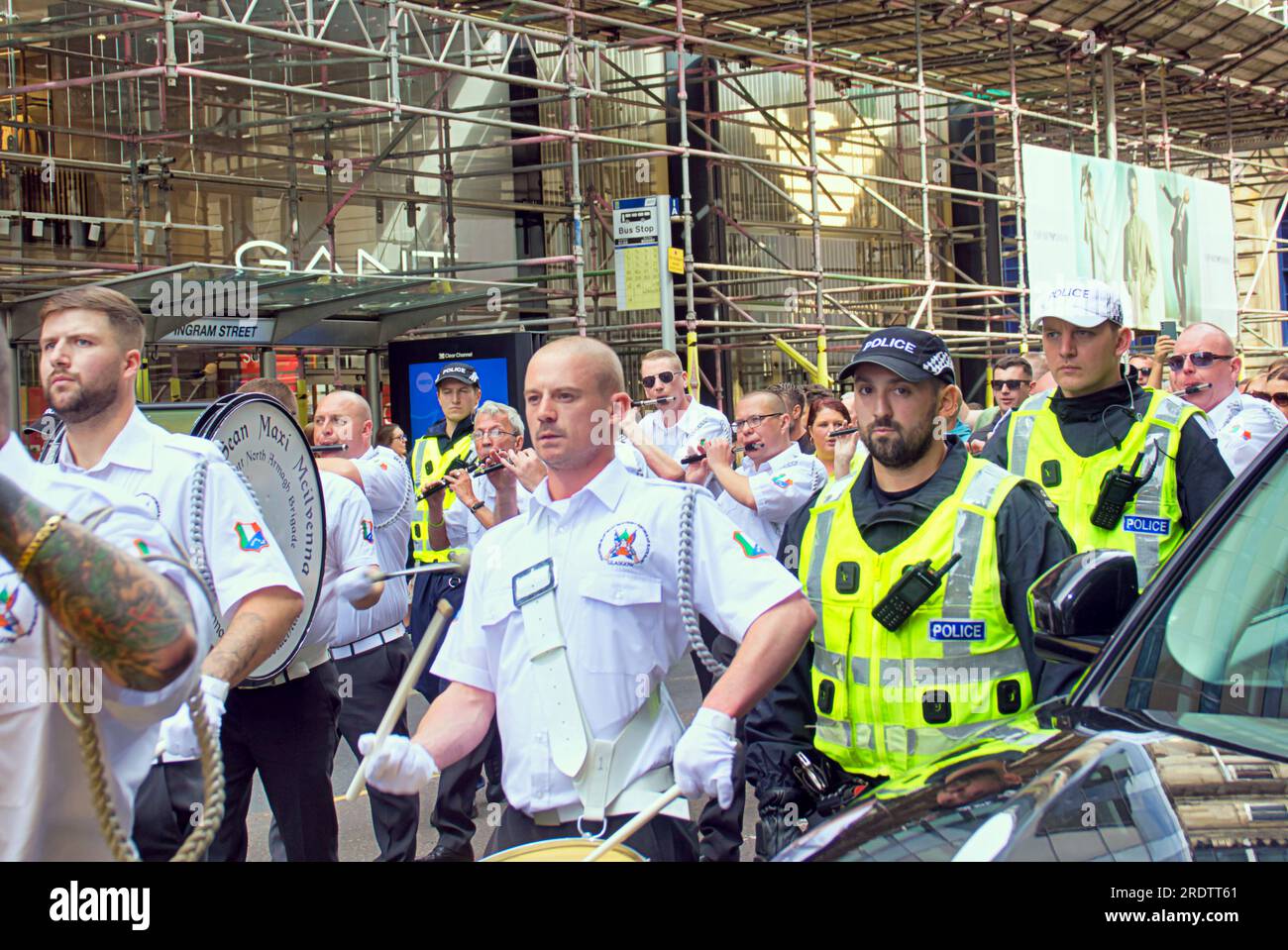 Glasgow, Scozia, Regno Unito 23 luglio 2023. Gli scioperi repubblicani del 1981 nel labirinto della prigione marciarono attraverso il centro. Credit Gerard Ferry/Alamy Live News Foto Stock