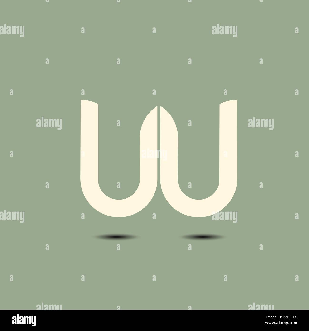 Moderno logo aziendale, lettera W astratta con elemento mano delle persone, semplice logo con ali in formato lettera W. e icona Illustrazione Vettoriale