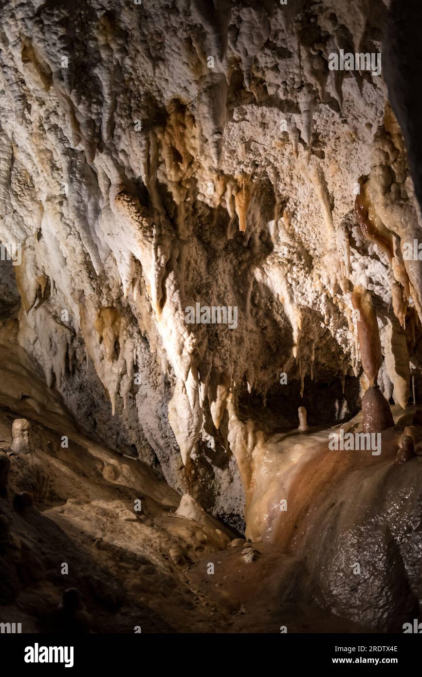 La magica grotta di Svoboda in Slovacchia Foto Stock