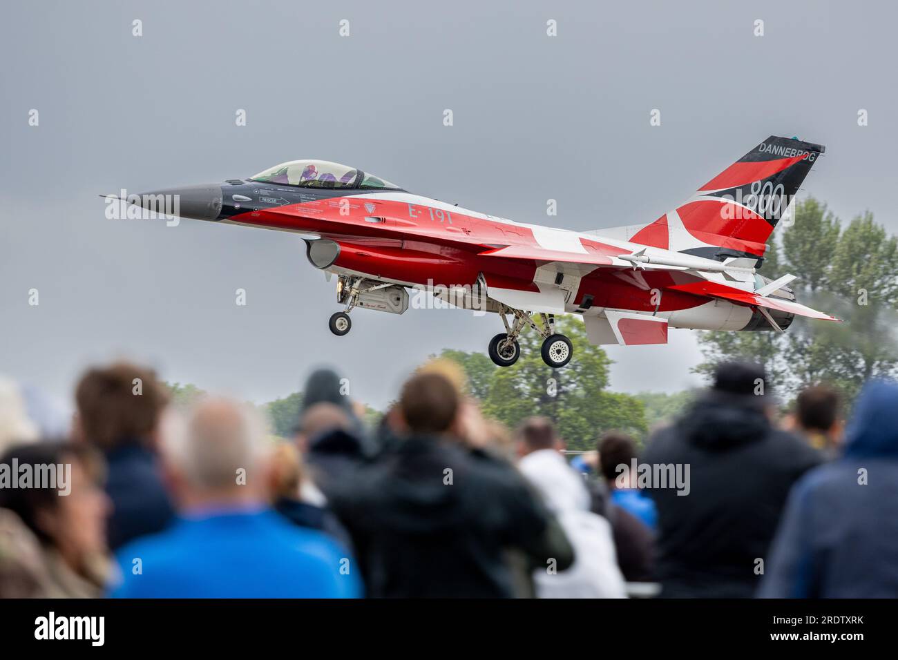 Danish Air Force - F-16AM Fighting Falcon, arrivo alla RAF Fairford per il Royal International Air Tattoo 2023. Foto Stock