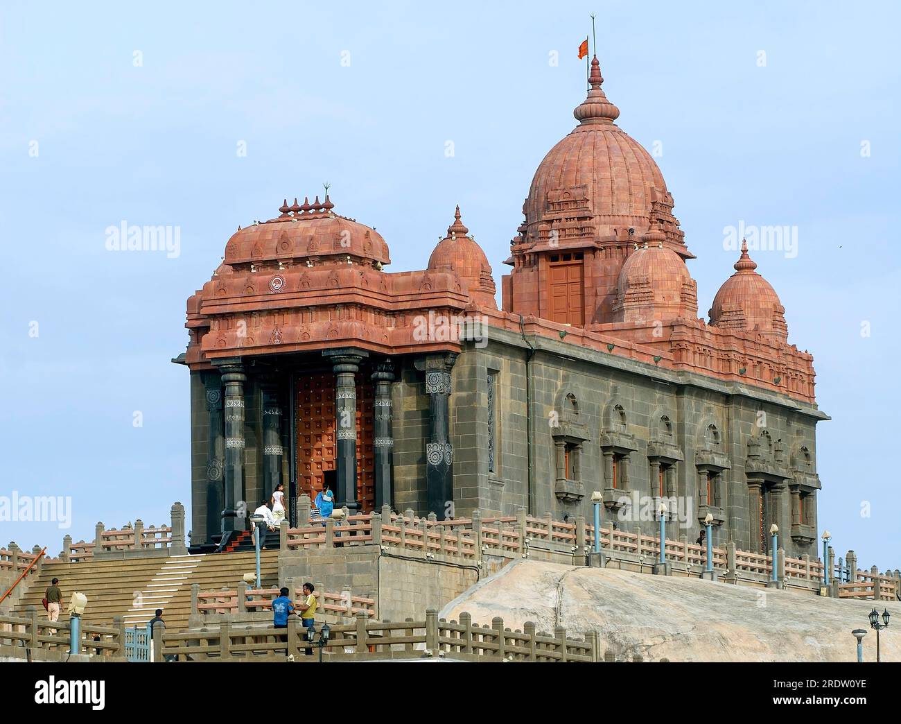 Memoriale di Vivekananda Rock a Kanyakumari, Tamil Nadu, India meridionale, India, Asia Foto Stock