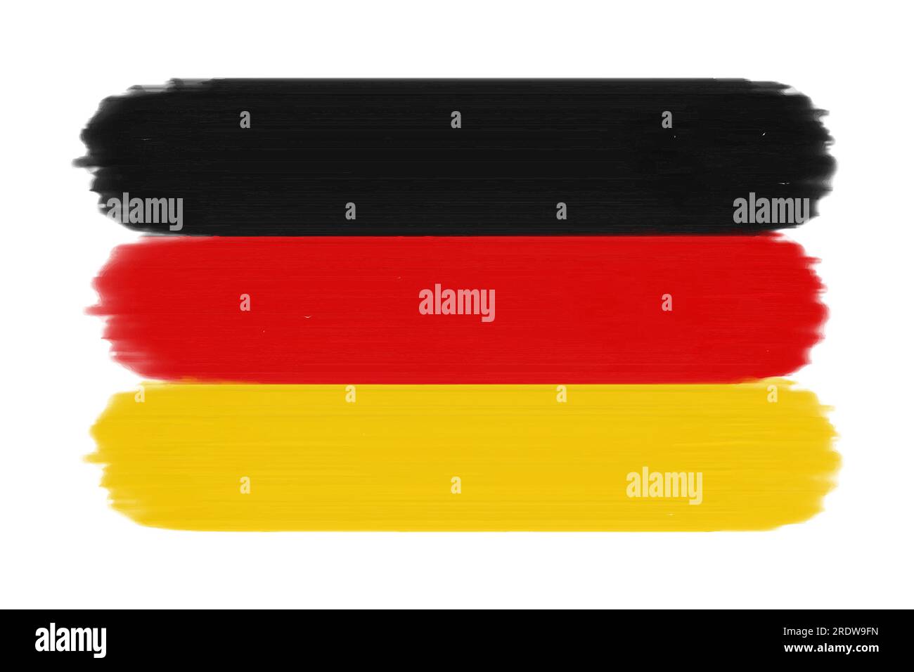 Germania pennellate colorate bandiera dipinta. illustrazione vettoriale Illustrazione Vettoriale