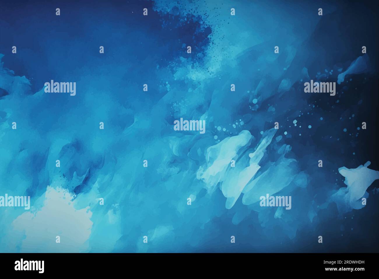 Design astratto con sfondo blu ad acquerello Illustrazione Vettoriale