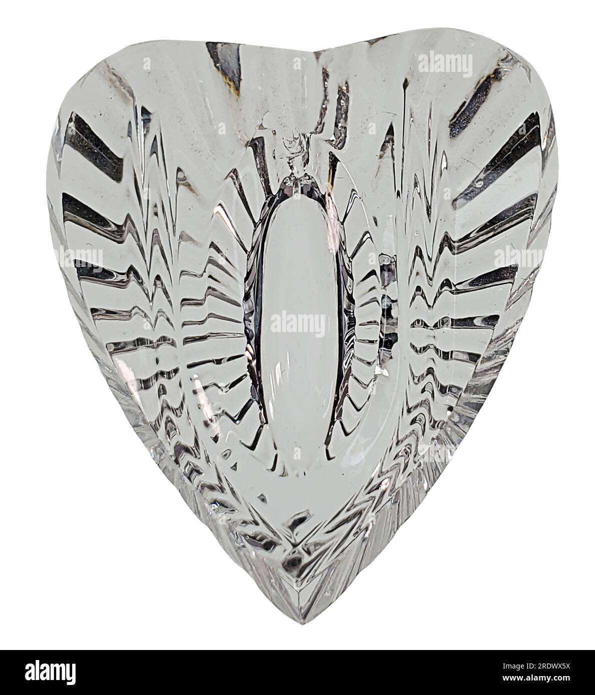 Un cuore di cristallo lucido Foto Stock