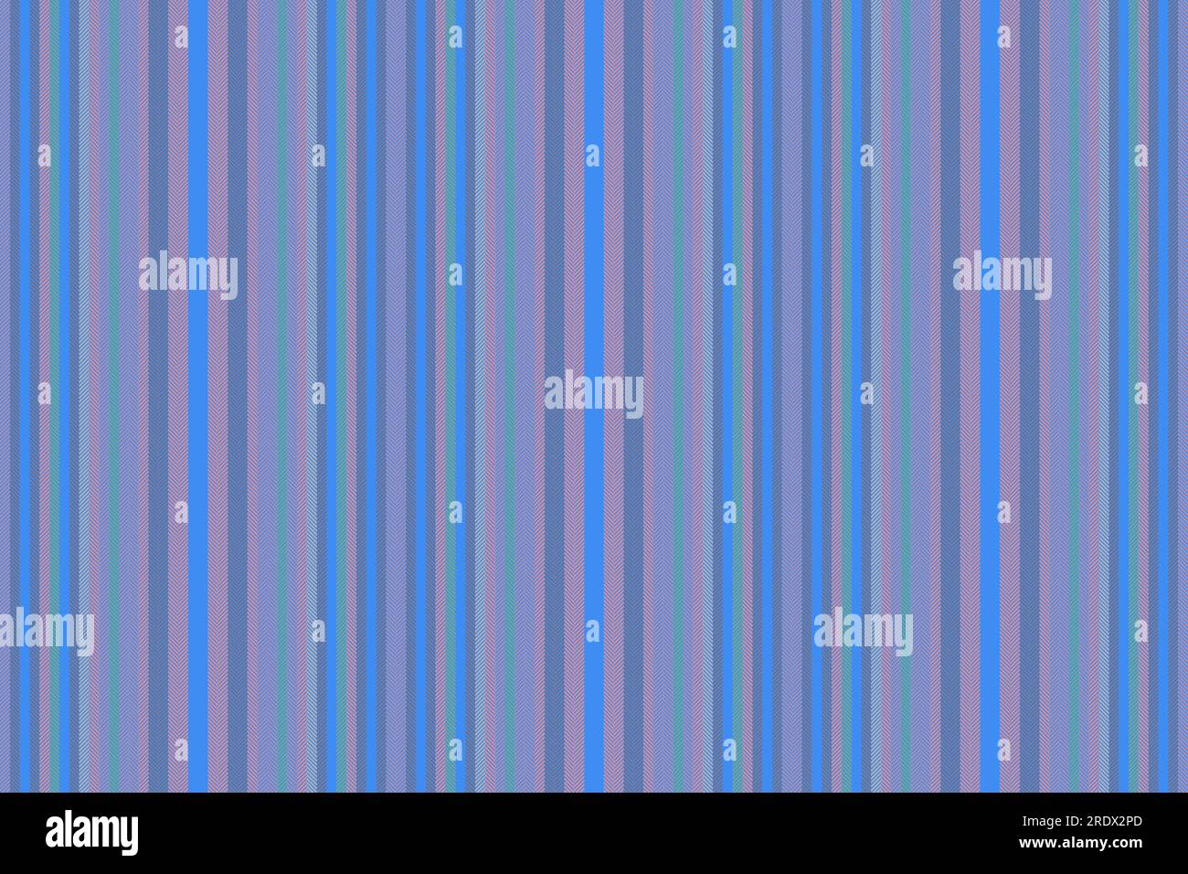 Linee di tessuto a righe con sfondo a motivi tessili con texture vettoriale verticale senza cuciture nei colori blu e pastello. Illustrazione Vettoriale