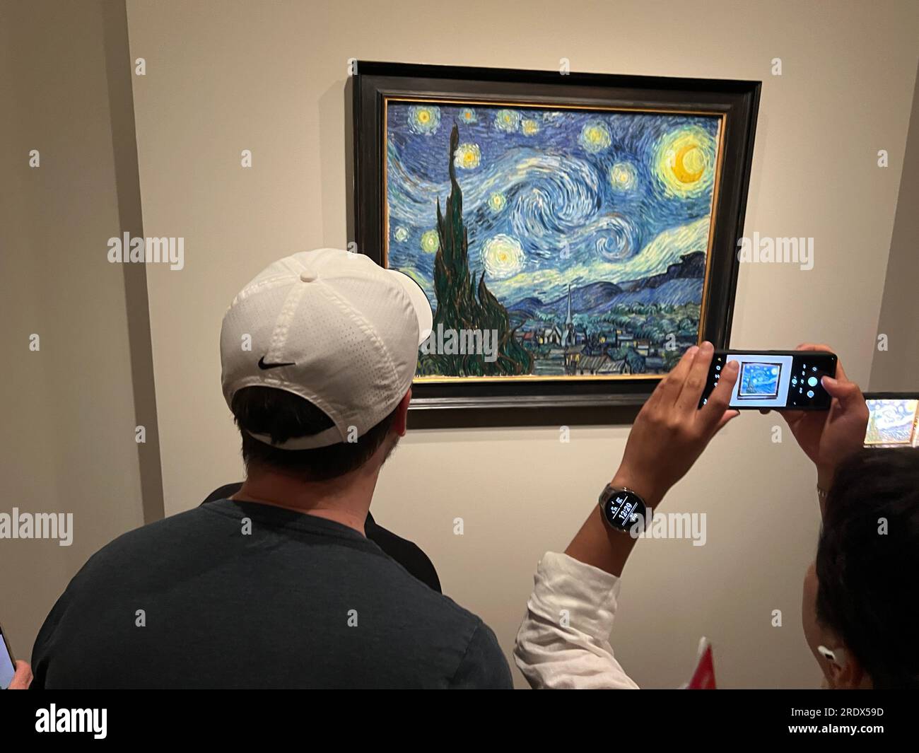 La mostra del Metropolitan Museum of Art, "i cipressi di Van Gogh", è la prima mostra dedicata agli alberi, tra i più famosi nella storia dell'arte. "Notte stellata", uno dei dipinti più riconoscibili al mondo. Foto Stock