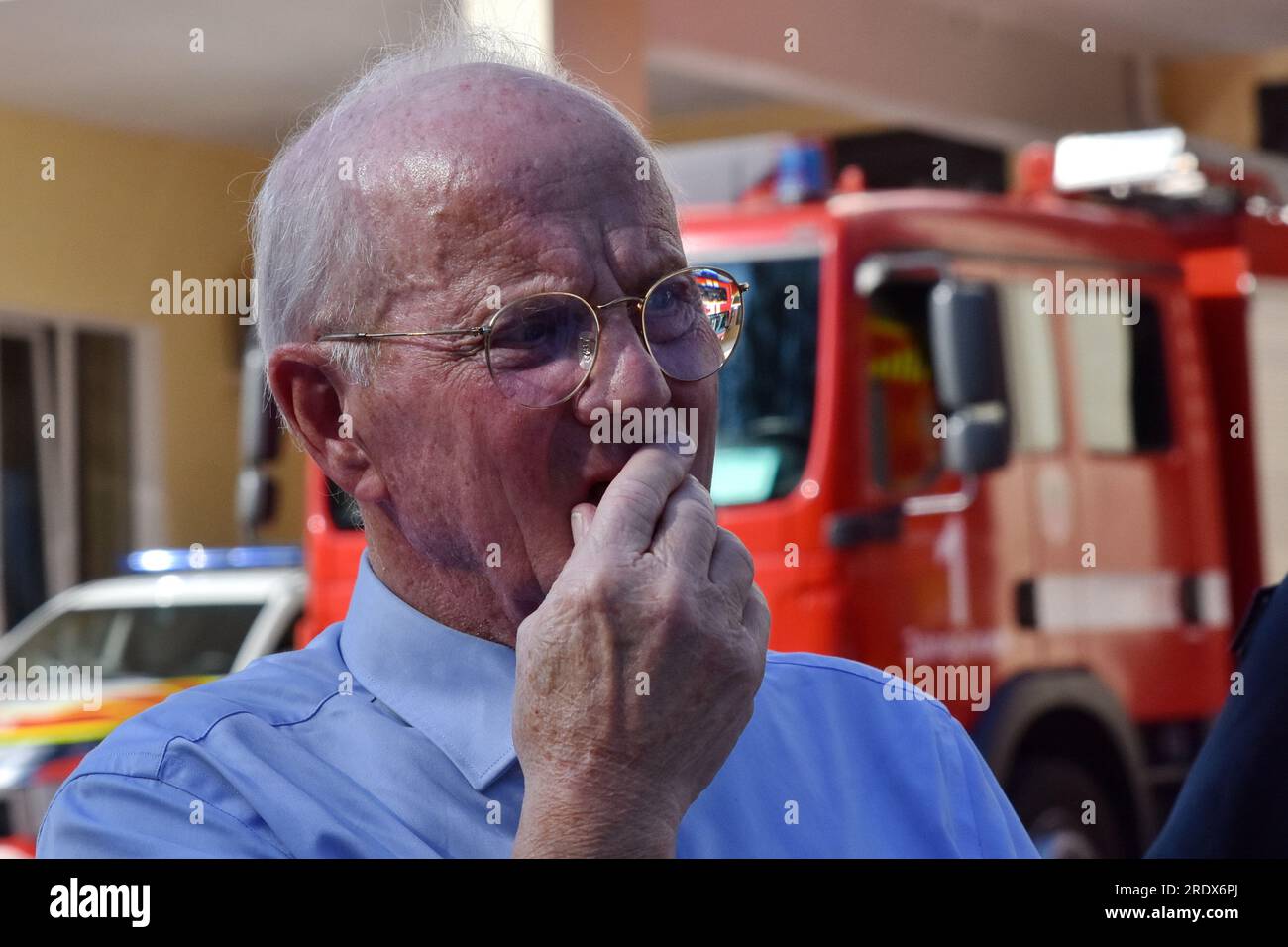 Chargé d'Affaires dell'Ambasciata di Svezia in Ucraina Lennart Linner è visto durante la sua visita ufficiale al servizio di emergenza statale ucraino a Zaporizhzhia. STATI UNITI Il Segretario di Stato Antony Blinken ha affermato che l'Ucraina ha già riacquistato circa la metà dei suoi territori occupati dalla Russia dall'inizio dell'invasione su vasta scala. Ha anche detto che le forze armate dell'Ucraina hanno affrontato una resistenza significativa durante le operazioni controoffensive. Ha detto che gli Stati Uniti credono che la controffensiva dell'Ucraina continuerà per almeno diversi mesi in più. Foto Stock