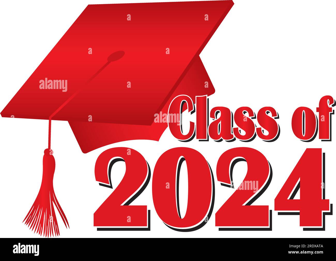 Cappuccio graduato classe 2024 Illustrazione Vettoriale