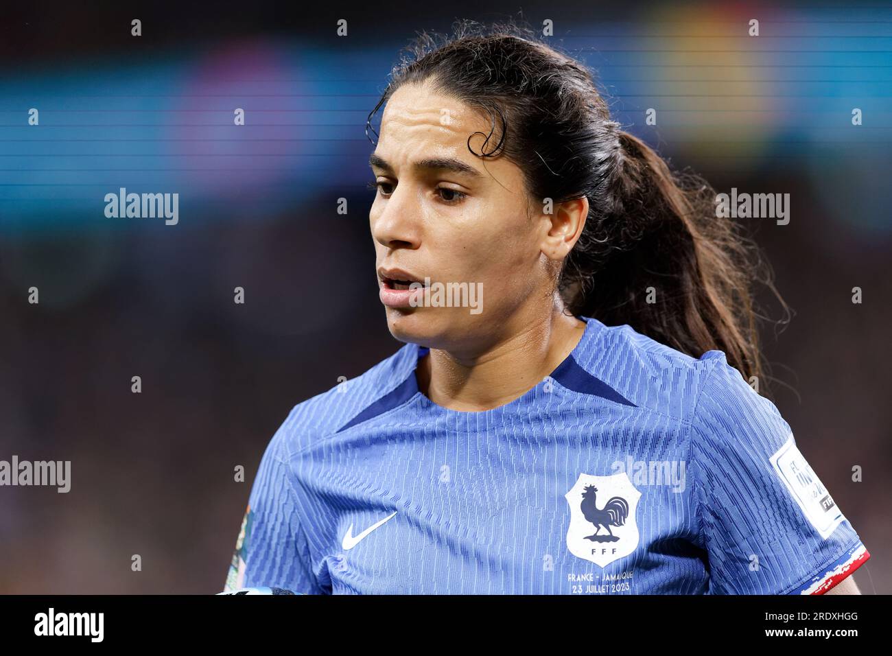 Sydney, Australia. 23 luglio 2023. Amel Majri di Francia guarda in scena durante la Coppa del mondo femminile FIFA 2023 tra Francia e Giamaica al Sydney Football Stadium il 23 luglio 2023 a Sydney, Australia Credit: IOIO IMAGES/Alamy Live News Foto Stock