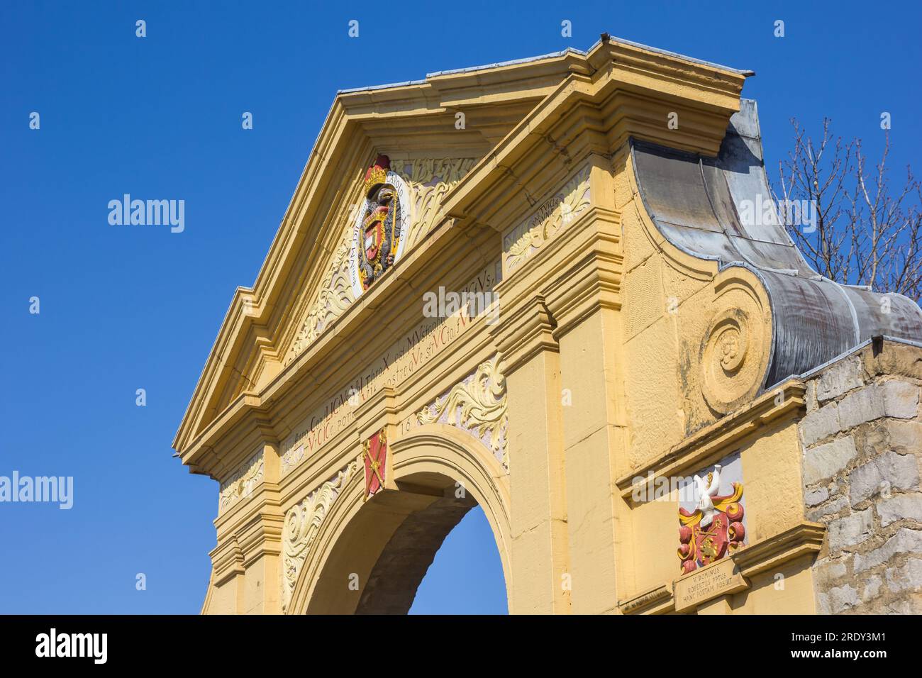Porta storica della città di Turkentor a Helmstedt, Germania Foto Stock