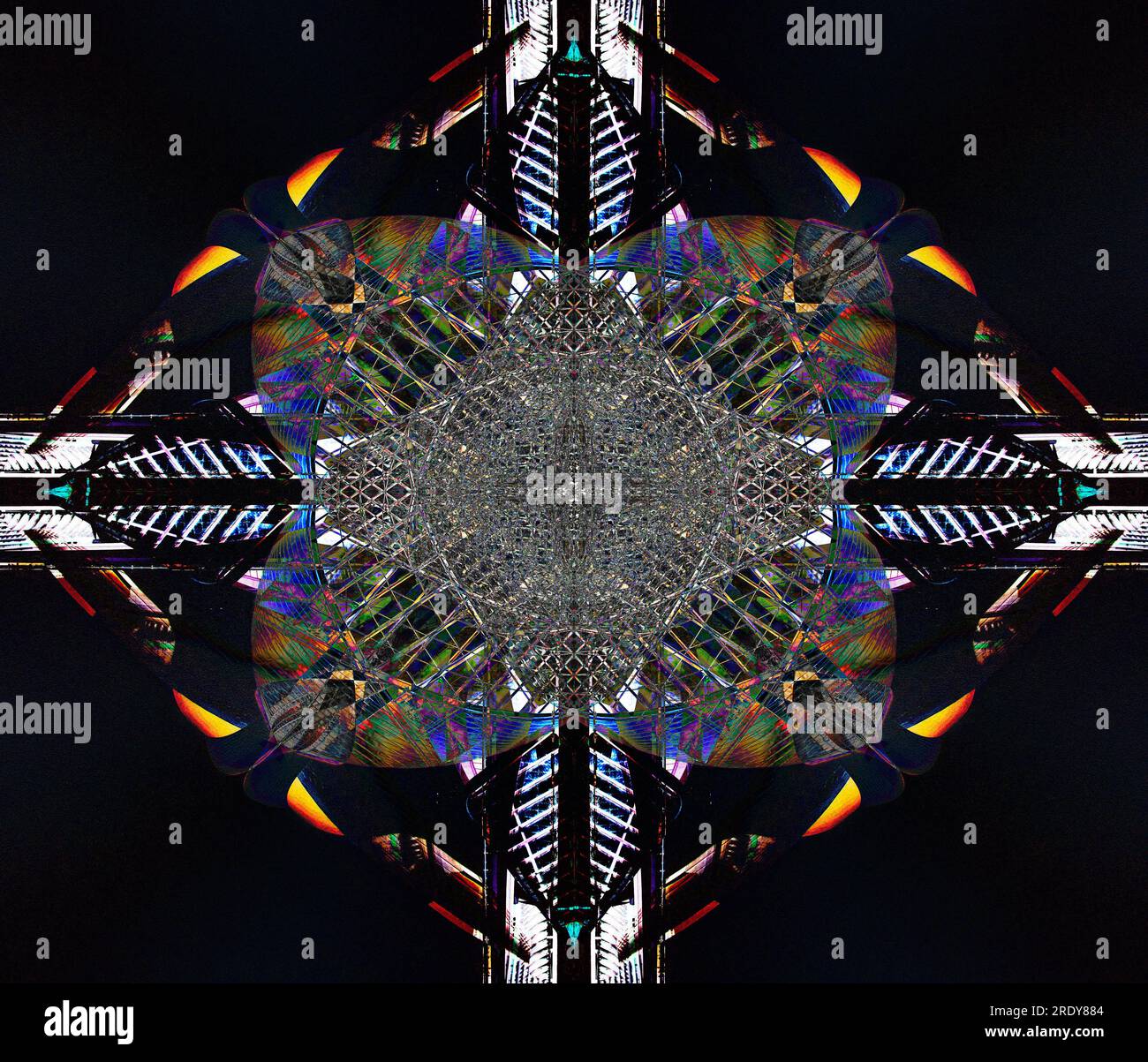 La Città delle Arti e delle Scienze è un complesso di intrattenimento, culturale e architettonico nella città di Valencia, Spagna. È diventato uno dei più im Foto Stock