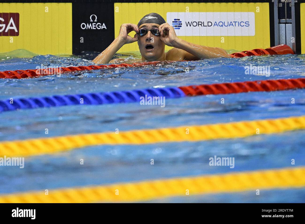 Fukuoka, Giappone. 24 luglio 2023. I campionati mondiali di nuoto a Fukuoka, Giappone, lunedì 24 luglio 2023. BELGA PHOTO NIKOLA KRSTIC Credit: Belga News Agency/Alamy Live News Foto Stock