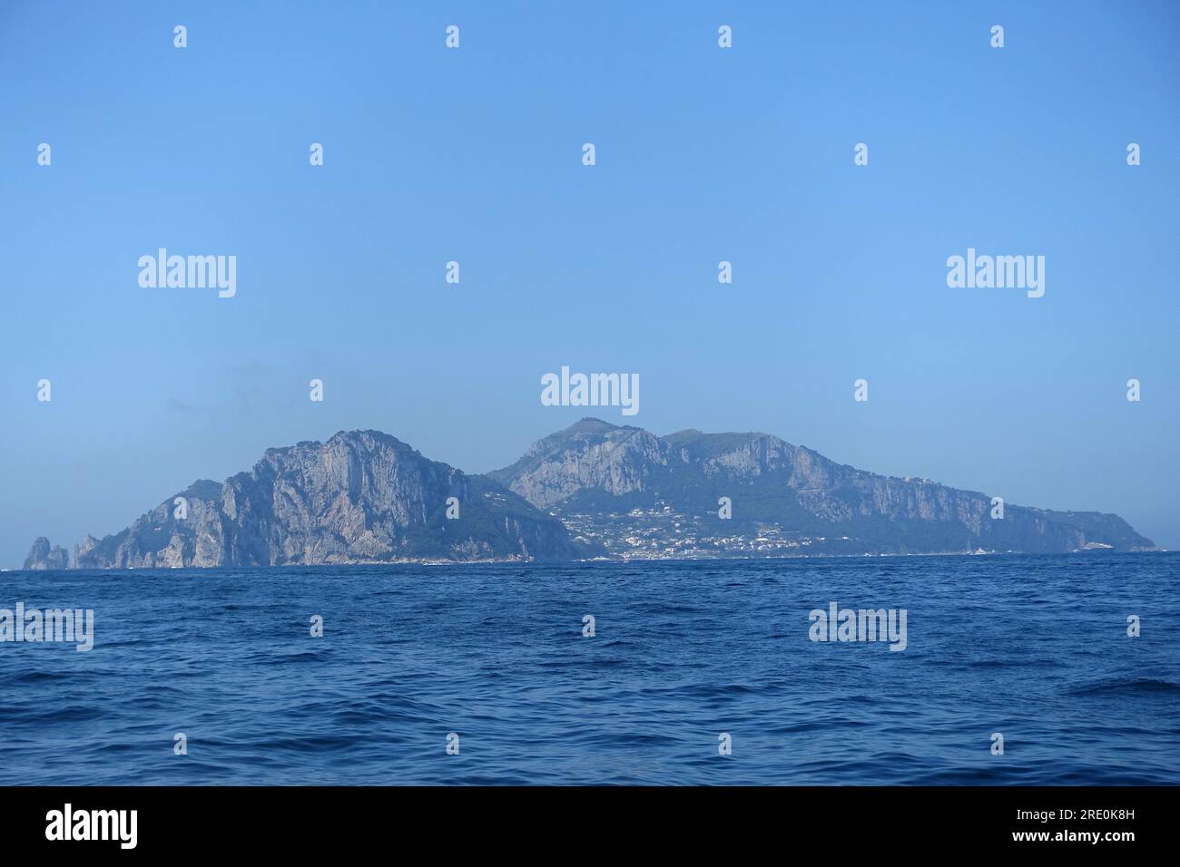 Capri, isola al largo della Costiera Amalfitana famosa per lo shopping alla moda Foto Stock