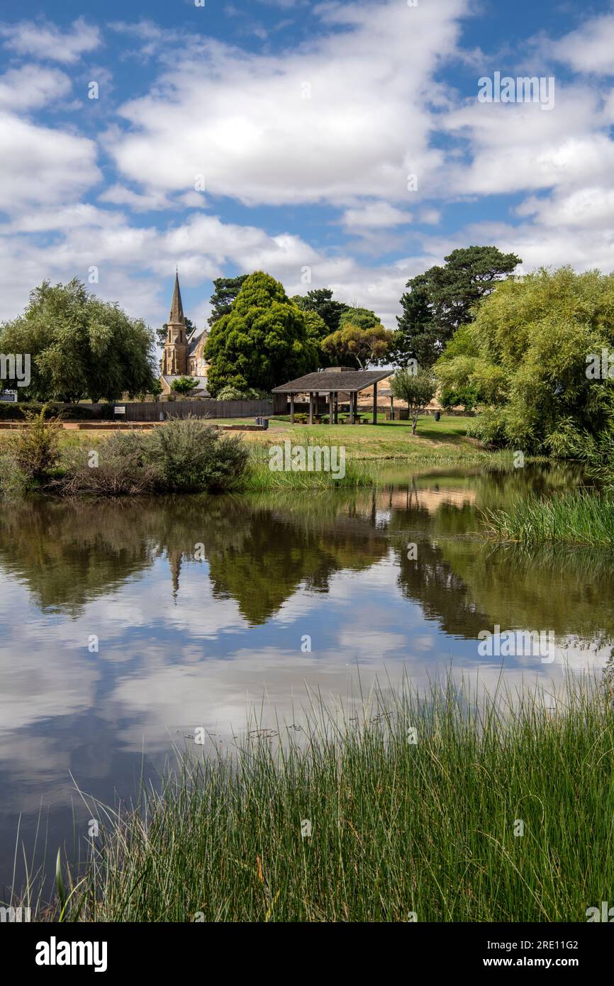 Fiume Macquarie, storica Ross, Tasmania, Australia Foto Stock