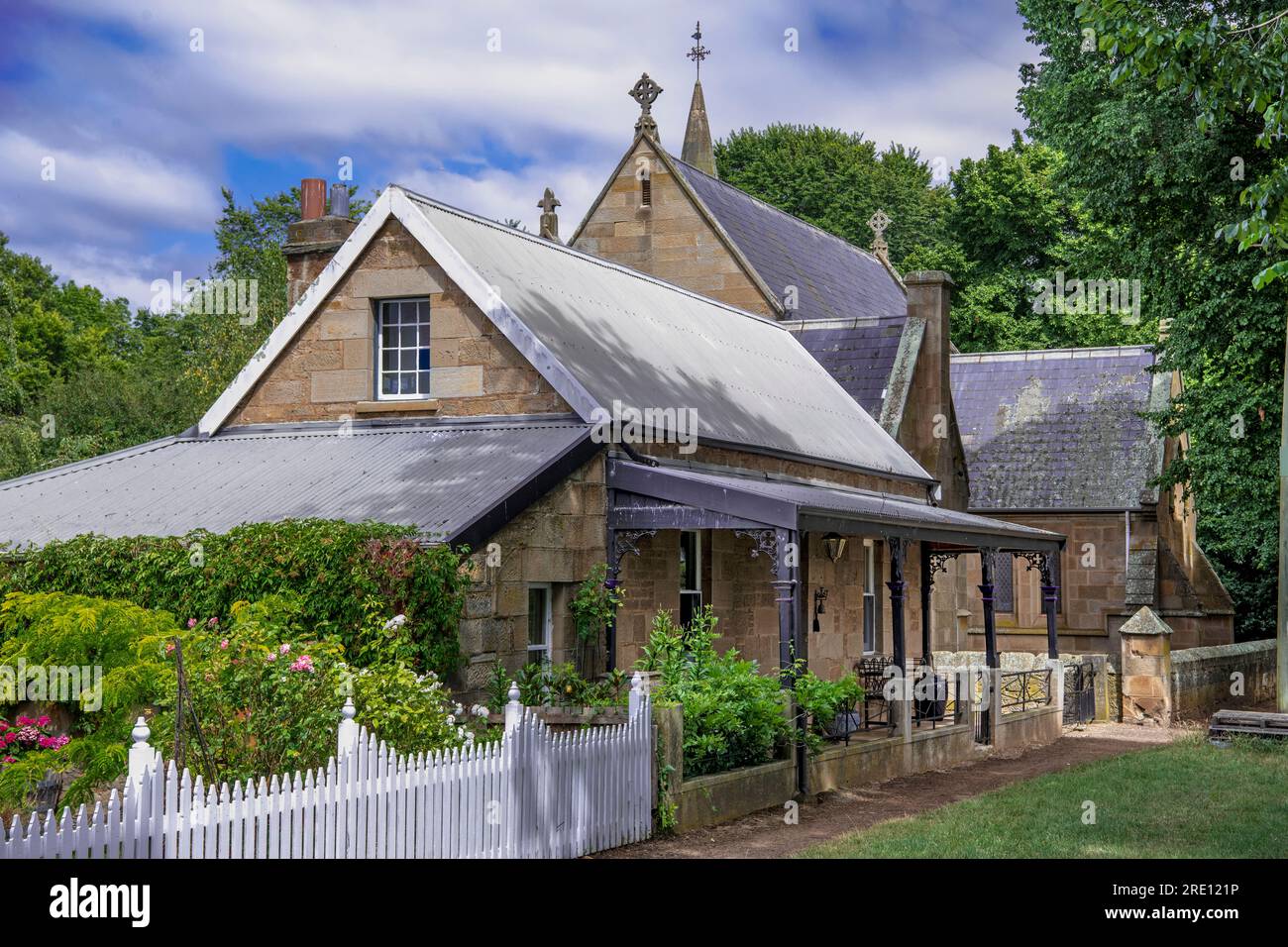 Cottage in pietra all'inizio del XIX secolo Ross Tasmania Australia Foto Stock