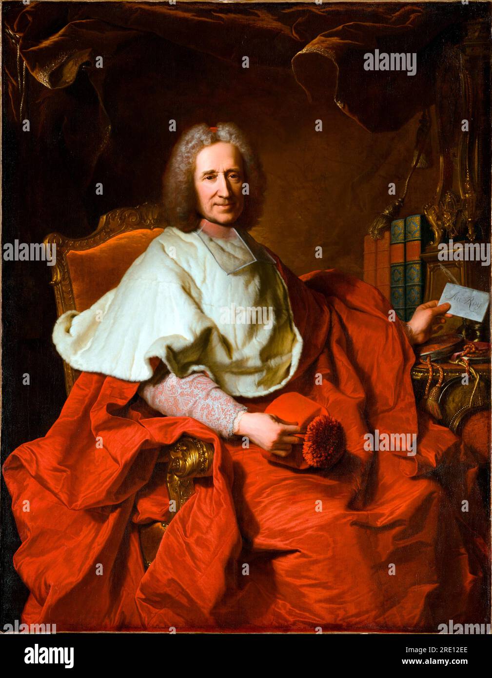 Ritratto del cardinale Guillaume Dubois (1656-1723) di Hyacinthe Rigaud nel 1723 Foto Stock