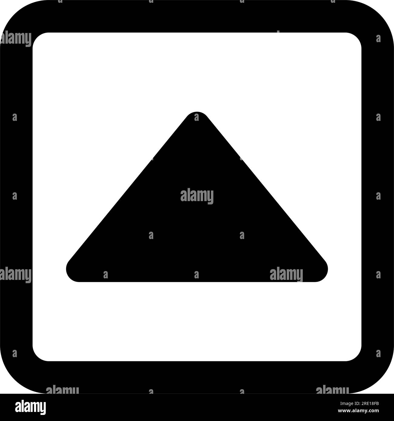 Icona del pulsante freccia su nel riquadro Illustrazione Vettoriale