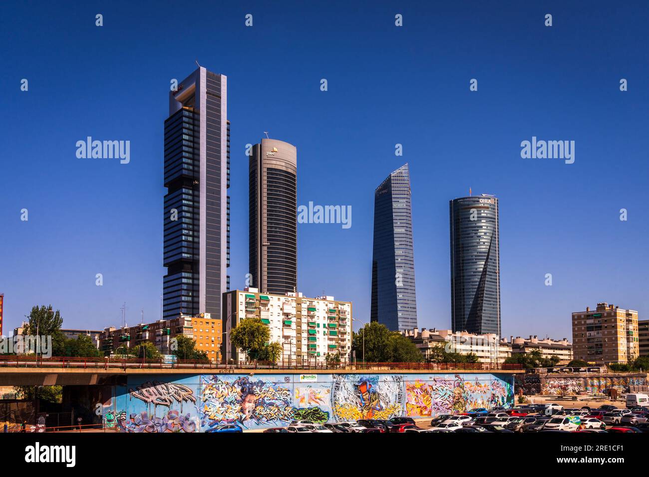 Area commerciale di Cuatro Torres. Madrid. Spagna. Foto Stock