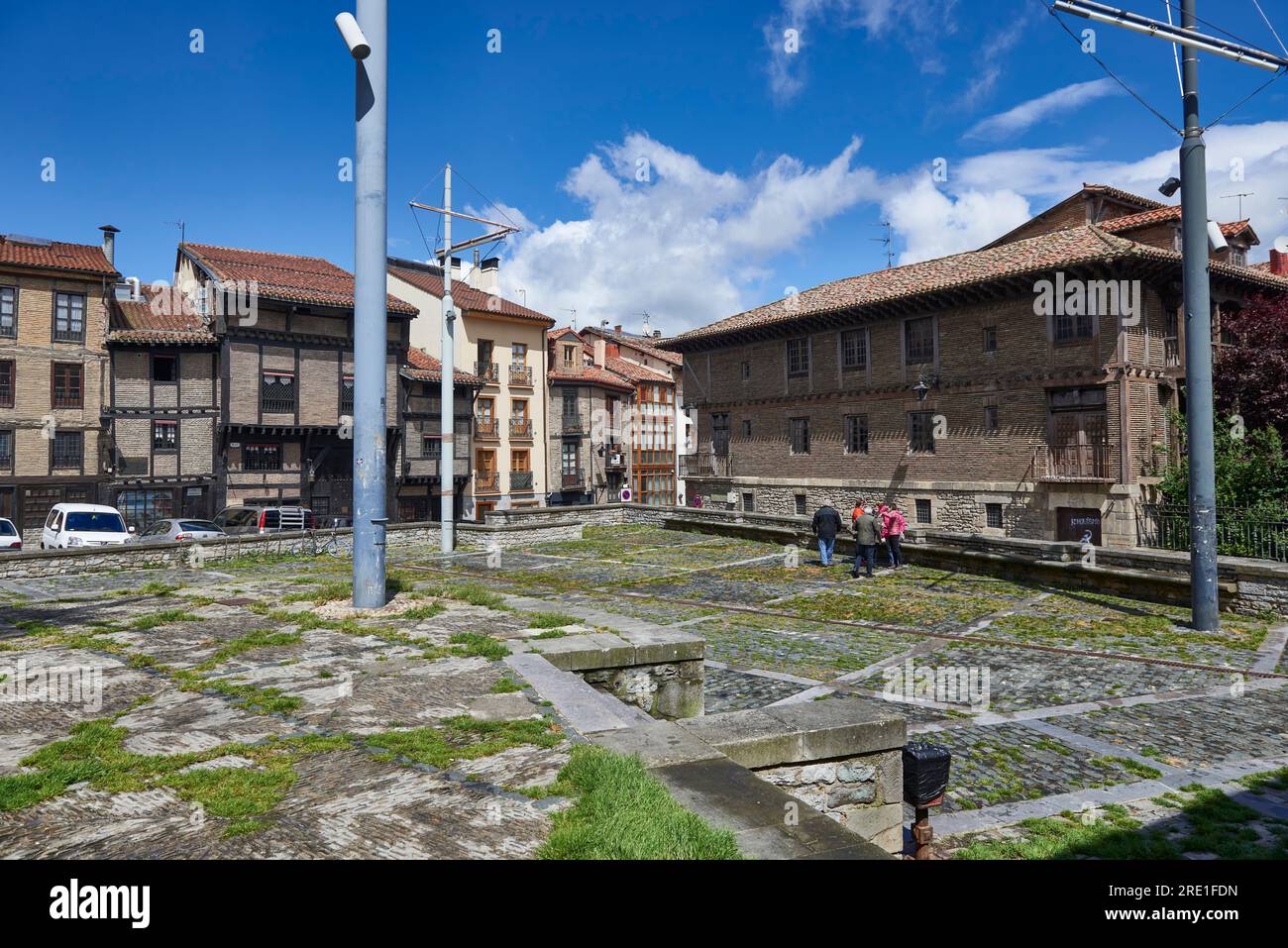 Piazza Bulleria, Vitoria, Gasteiz, Álava, Paesi Baschi, Euskadi, Euskal Herria, Spagna. Foto Stock