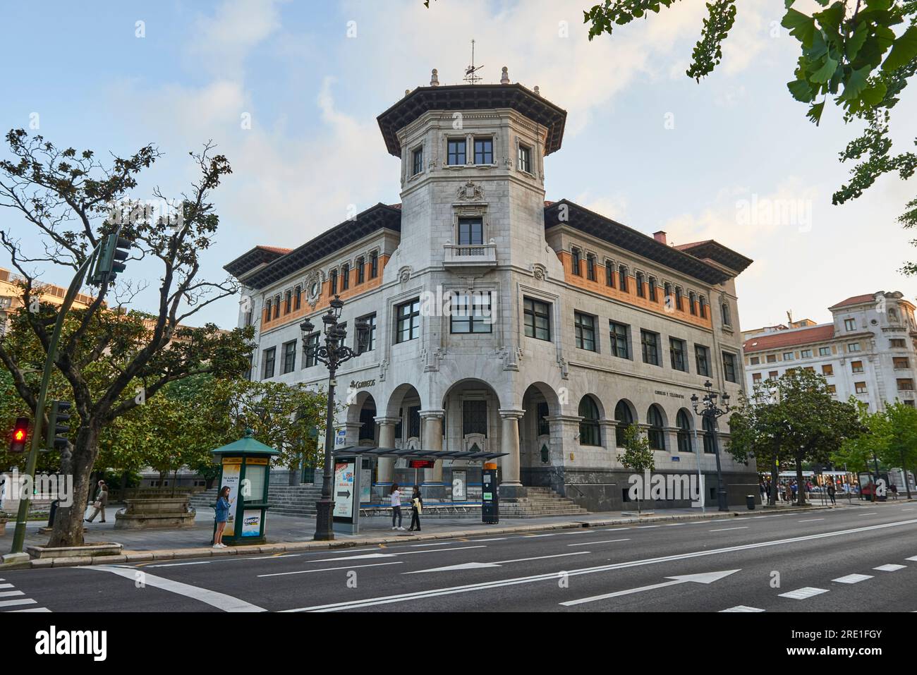 Oficina de Correos y Telégrafos. Santander, Mar Cantabrico, Cantabria, Spagna, Europa. Foto Stock