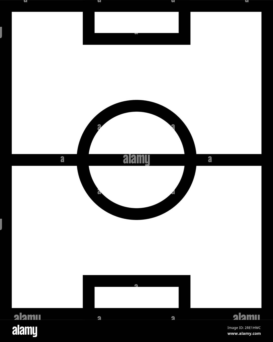 Icona del campo da calcio, design semplice Illustrazione Vettoriale