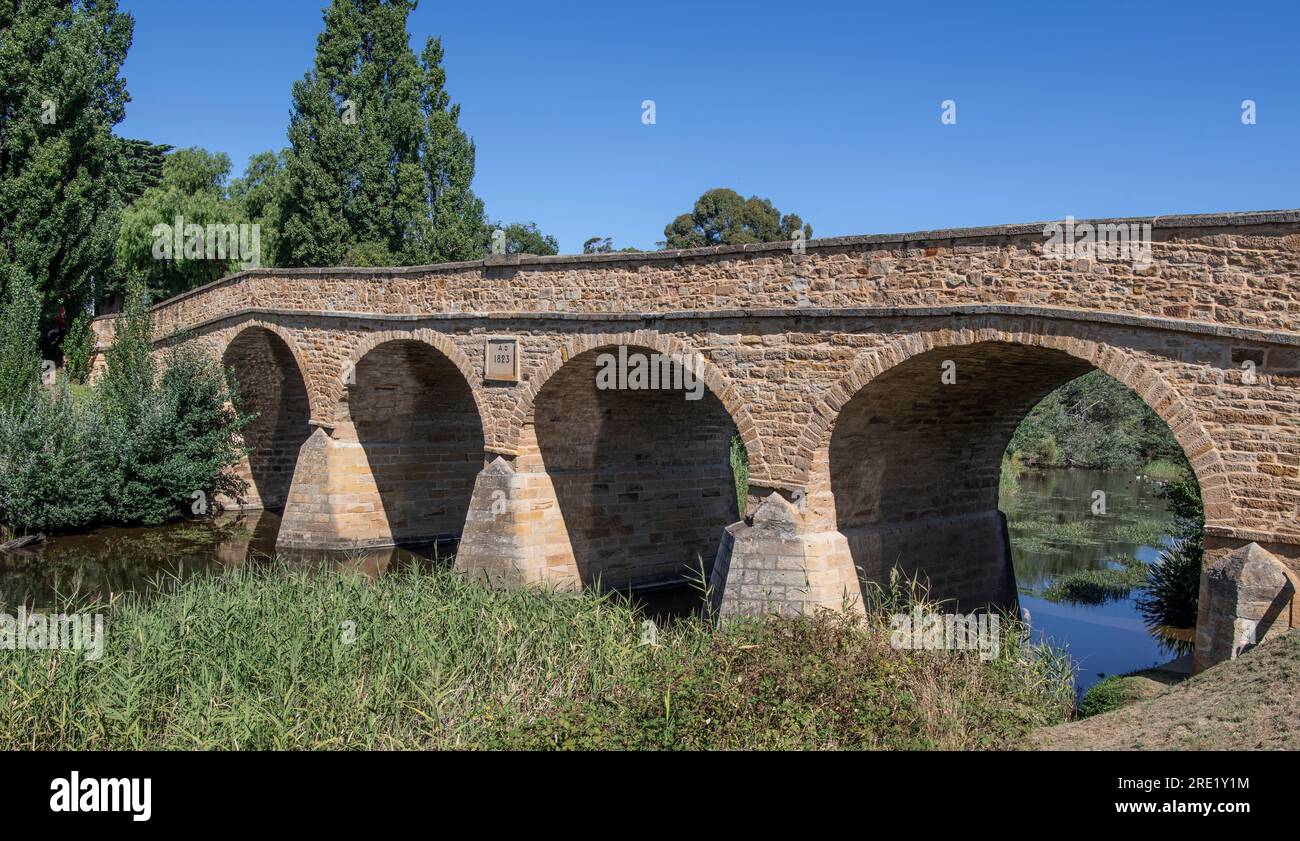 Il più antico ponte in Australia costruito dai detenuti nel 1823 Richmond Tasmania2 Foto Stock
