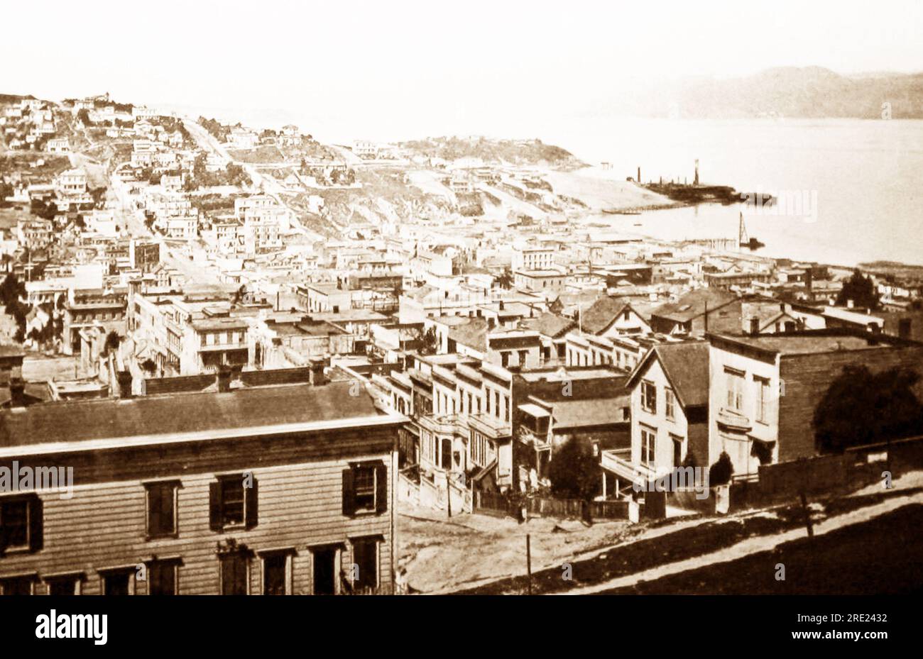 Panorama di San Francisco, periodo vittoriano Foto Stock
