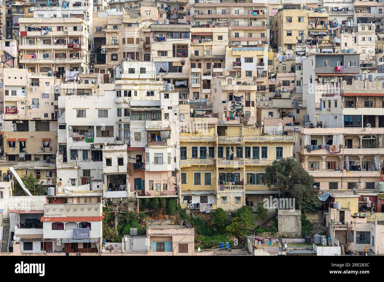 Vista di Tripoli, la seconda città più grande in Libano Foto Stock