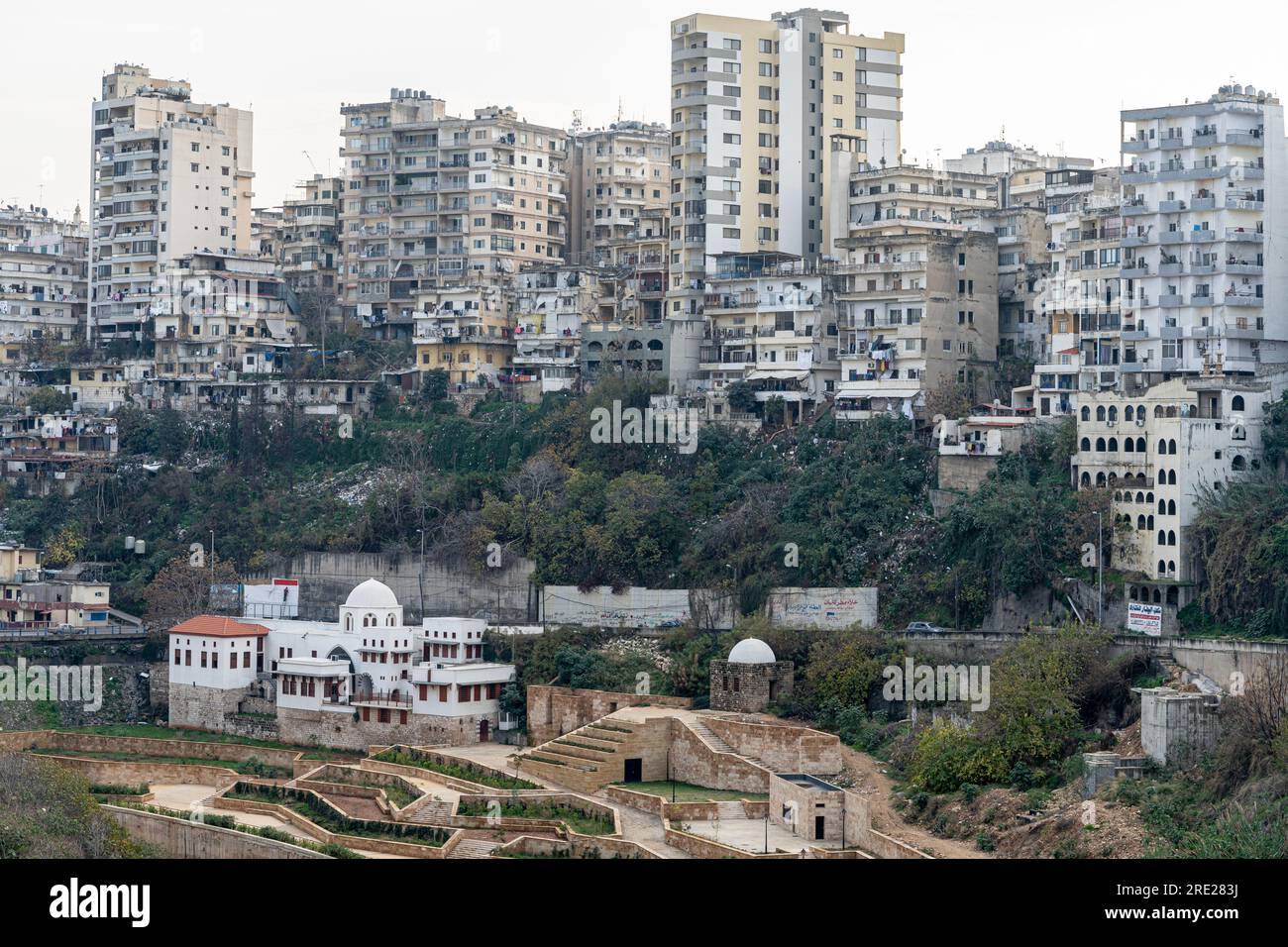 Vista di Tripoli, la seconda città più grande in Libano Foto Stock