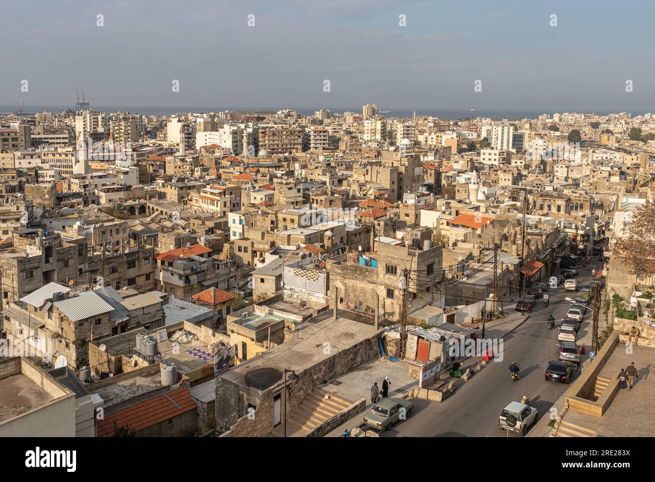 Vista di Tripoli, la seconda città più grande in Libano Foto Stock