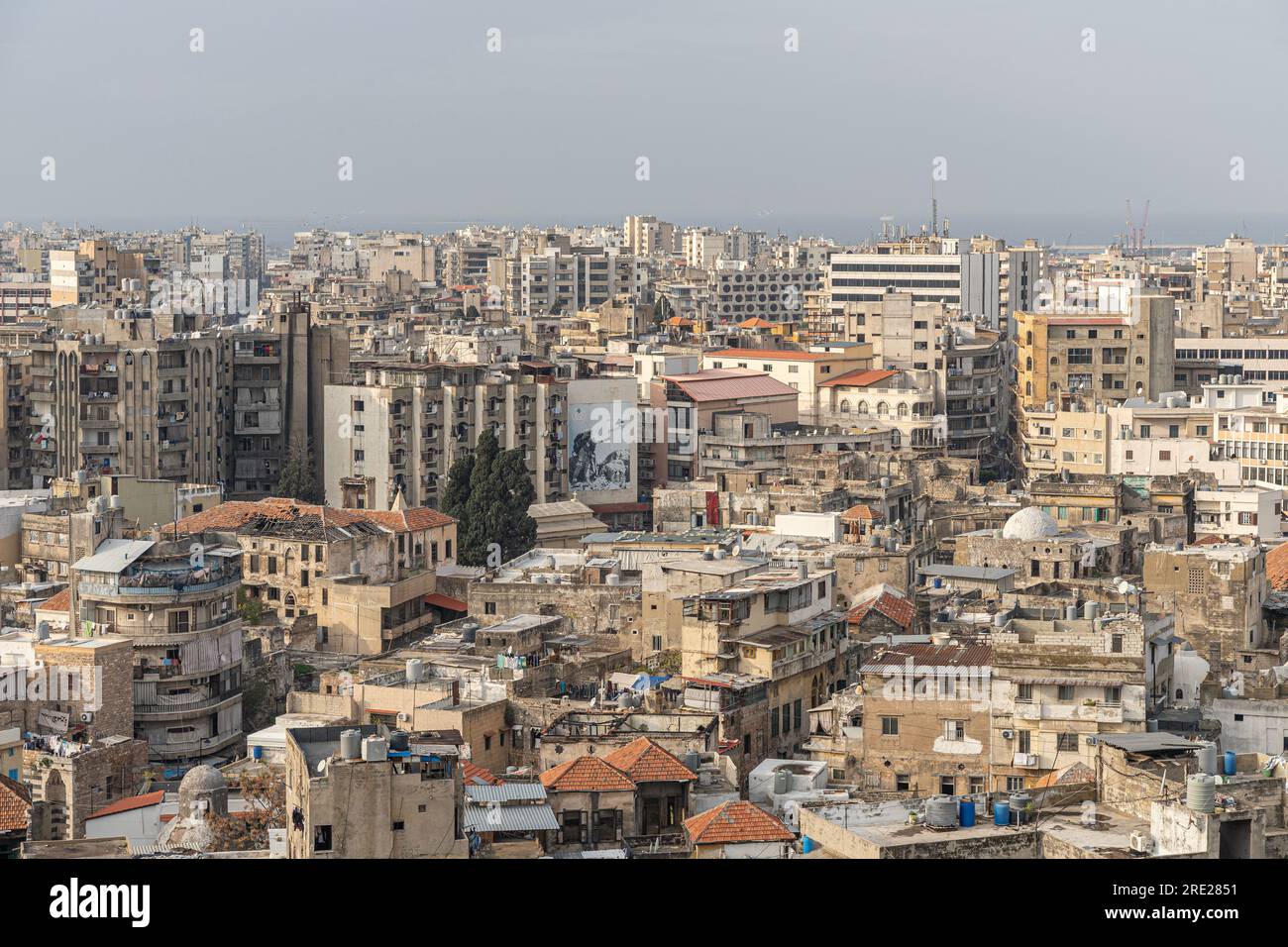 Vista di Tripoli, la seconda città più grande in Libano Foto Stock