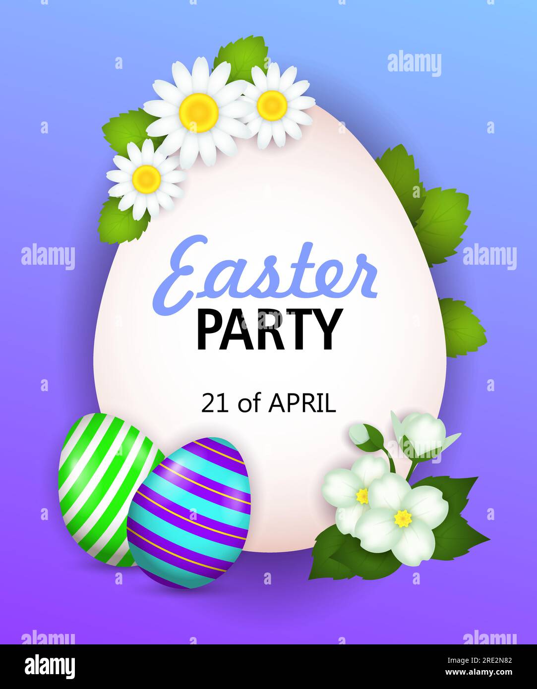 Festa di Pasqua, lettere del 20 primo aprile con uova dipinte Illustrazione Vettoriale