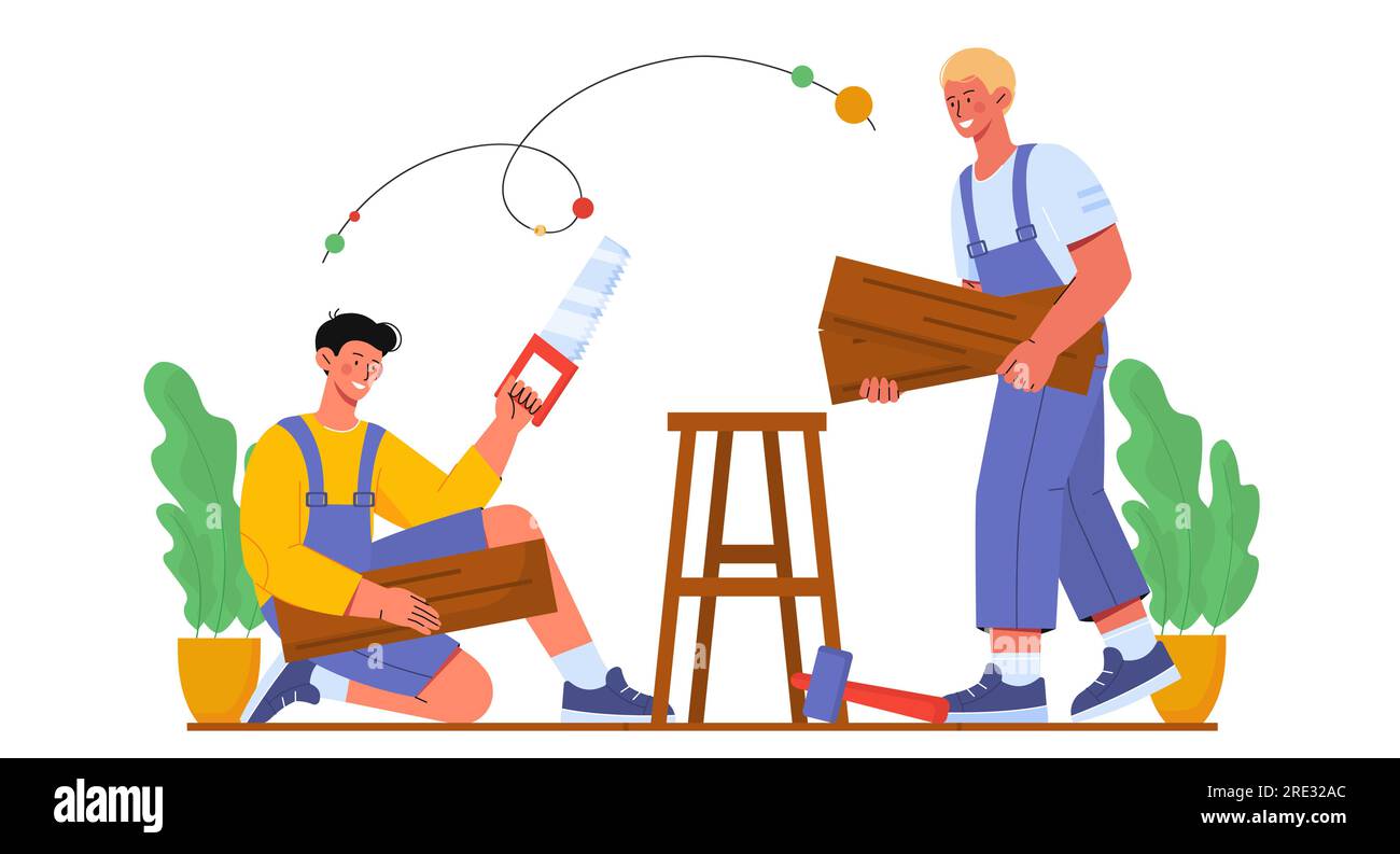 Concetto vettoriale di installazione a pavimento Illustrazione Vettoriale