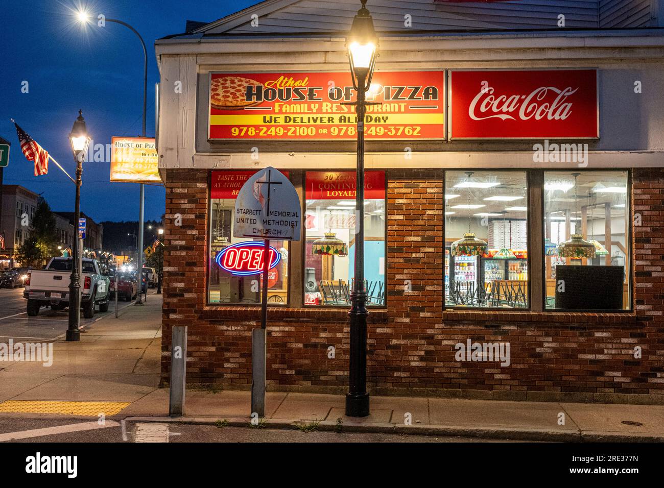 La House of Pizza ad Athol, Massachusetts Foto Stock