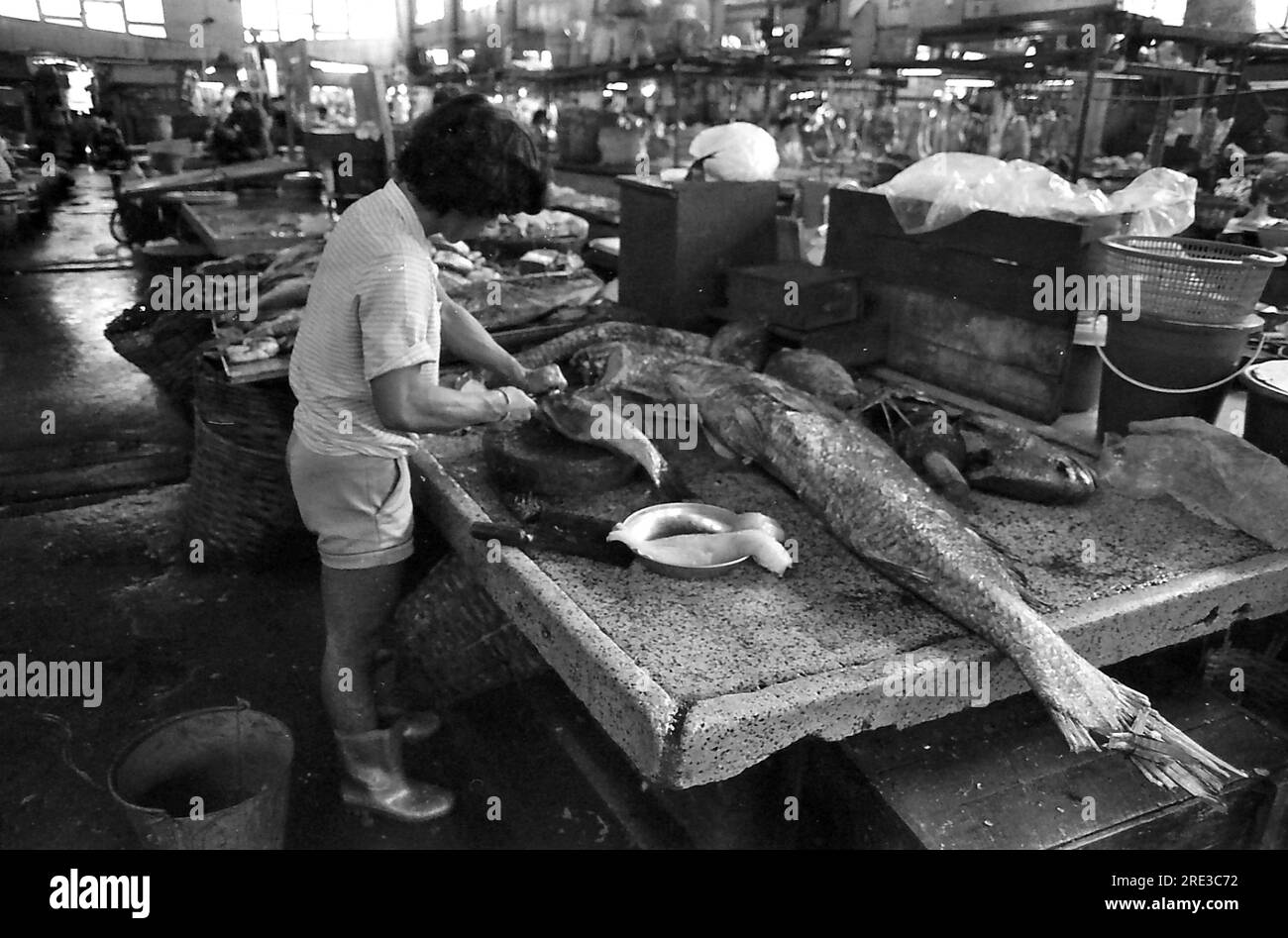 20 Feb 1985/piccole imprese e gente di tutti i giorni a Bangkob la gente tailandese ama visitare la thailandia. (Foto: Francis Joseph Dean/Dean Pictures) Foto Stock