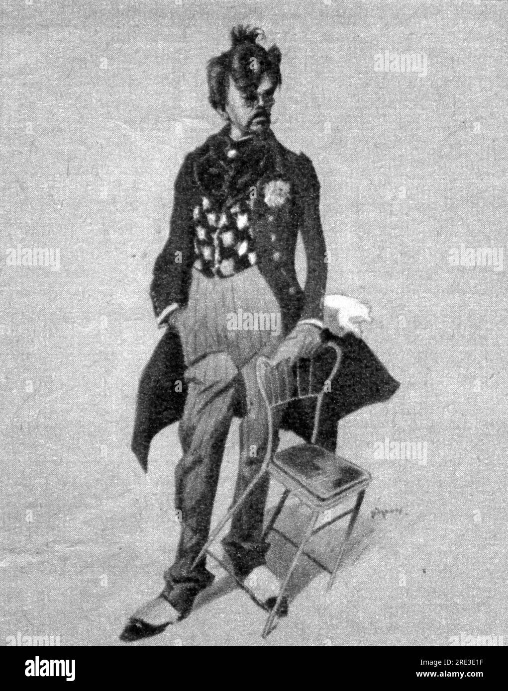 Wolzogen, Ernst von, 23.4.1855 - 30.8,1934, autore/scrittore tedesco di origine austriaca, disegno, ADDITIONAL-RIGHTS-CLEARANCE-INFO-NOT-AVAILABLE Foto Stock