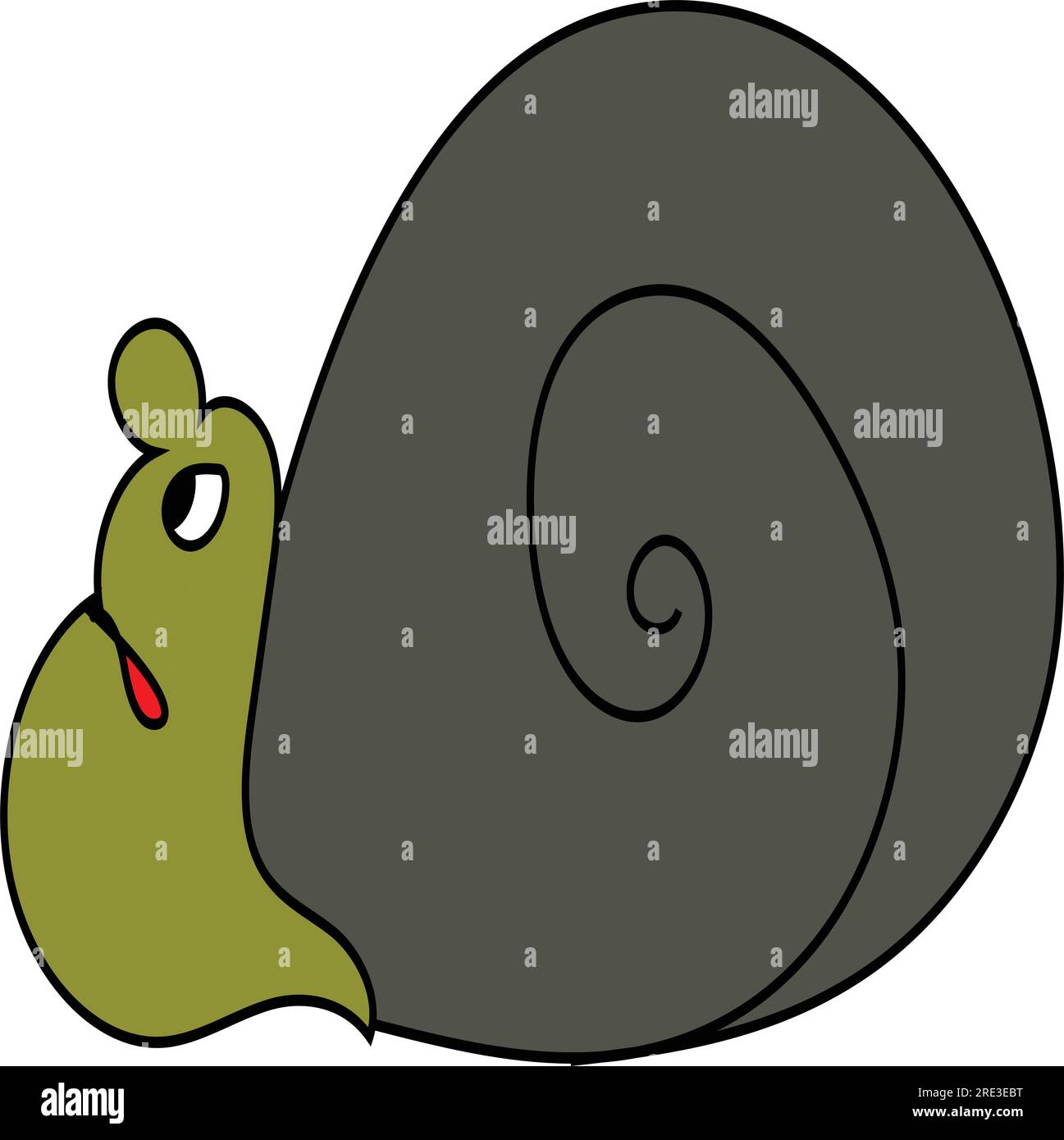 Una lumaca di terra dei cartoni animati Illustrazione Vettoriale Una lumaca di terra dei cartoni animati Illustrazione Vettoriale