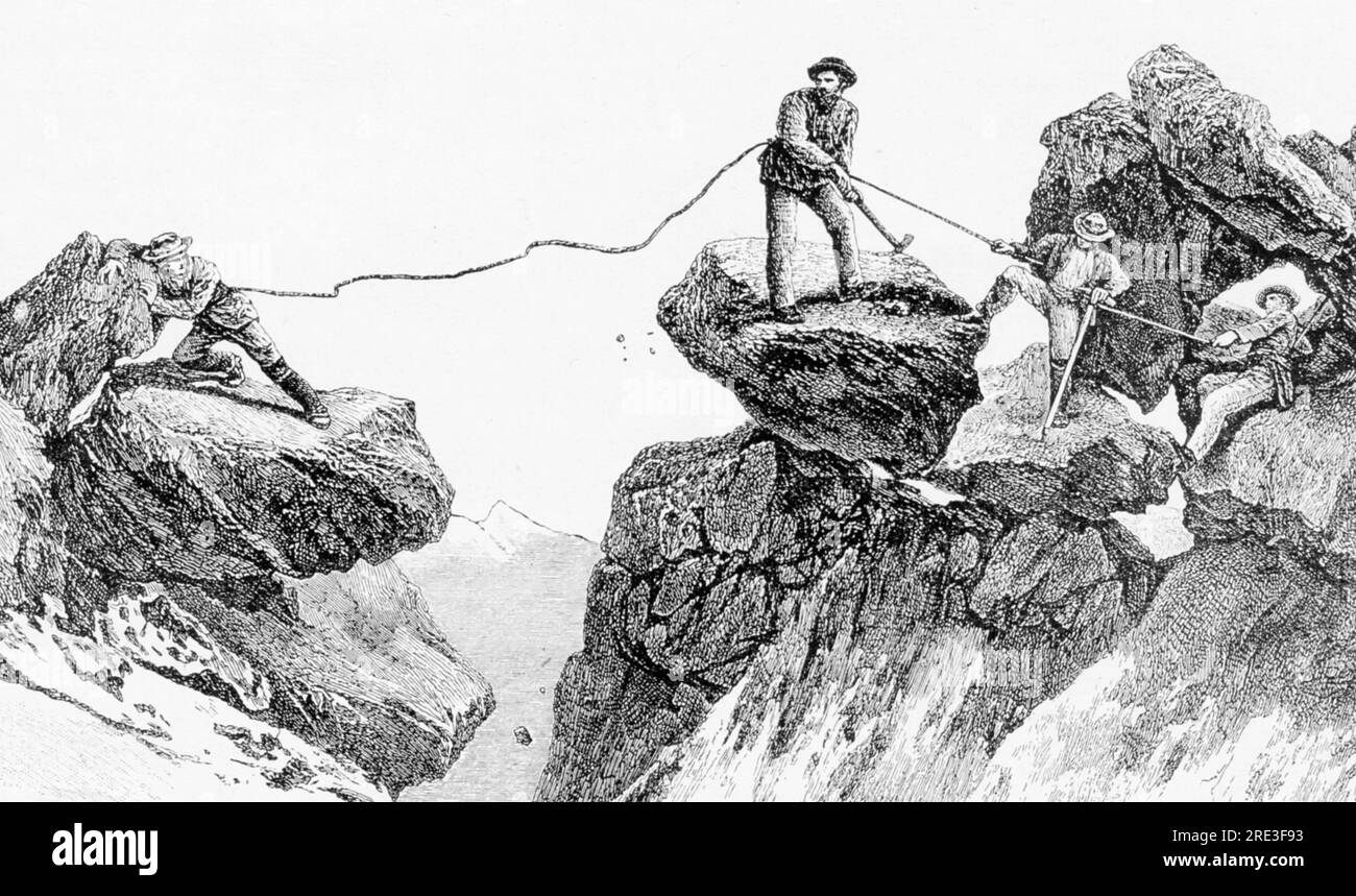 Whymper, Edward, 27.4.1840 - 16.9,1911, alpinista inglese, prima salita della barre des Ecrins, ULTERIORI-DIRITTI-CLEARANCE-INFO-NOT-AVAILABLE Foto Stock