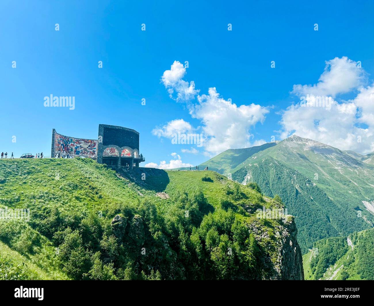 Monumento dell'amicizia russo-georgiana a Tbilisi, Georgia Foto Stock