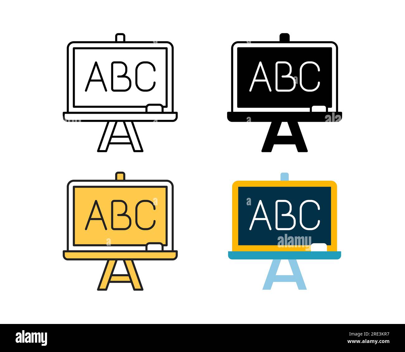 icona della lavagna design vettoriale con 4 linee di stile, glifo, duotone e piatto Illustrazione Vettoriale