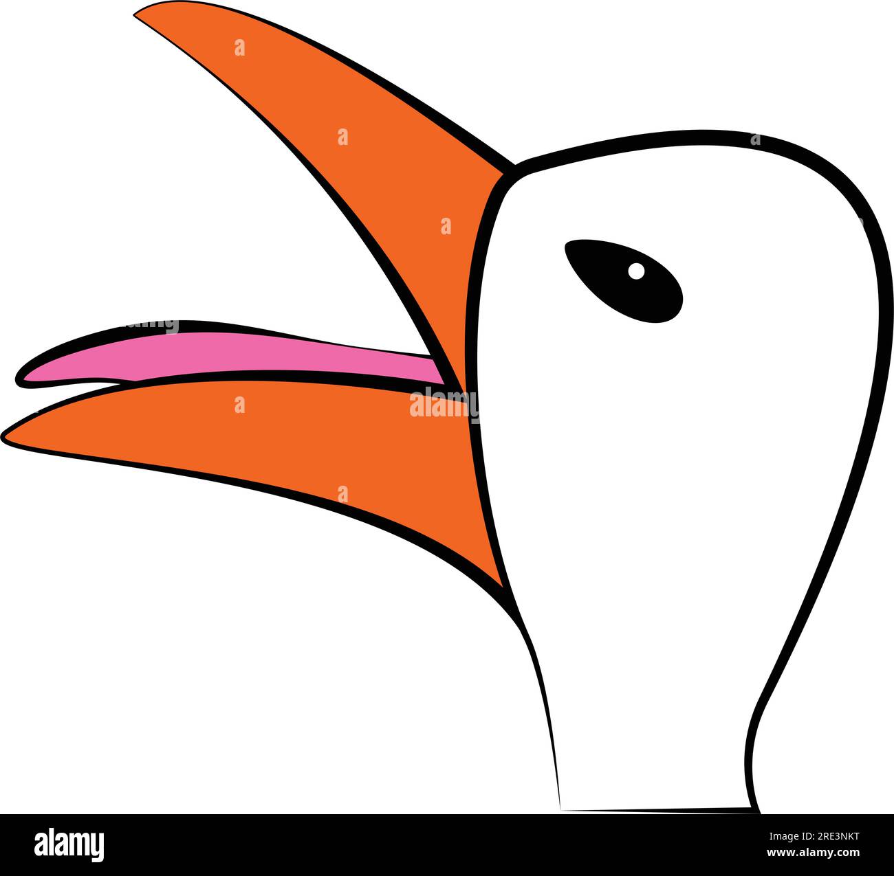 La testa di un'oca squawking Illustrazione Vettoriale