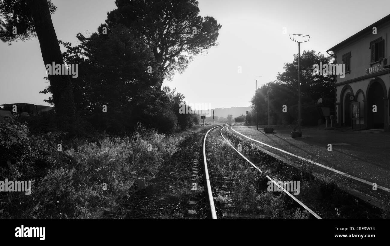 Stazione ferroviaria di Ripabella, Cecina, Italia Foto Stock