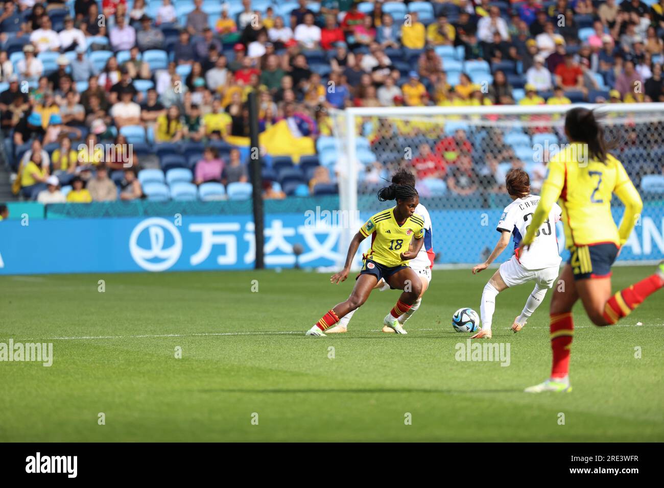 Sydney, Australia, 25 luglio 2023: Linda Caicedo (18) della Colombia vs Kang Chae-Rim (23) della Corea del Sud () (Patricia Pérez Ferraro/SPP) credito: SPP Sport Press Photo. /Alamy Live News Foto Stock