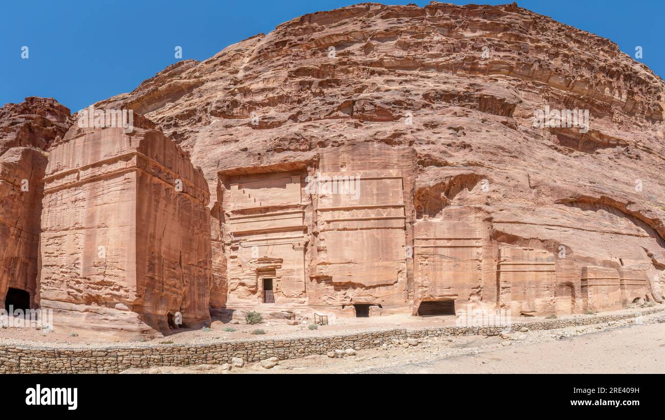 Wadi Musa, Giordania - vedute della famosa meraviglia di Petra in Giordania Foto Stock