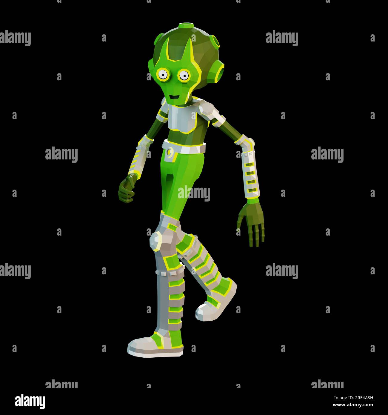 Alieno verde 3d