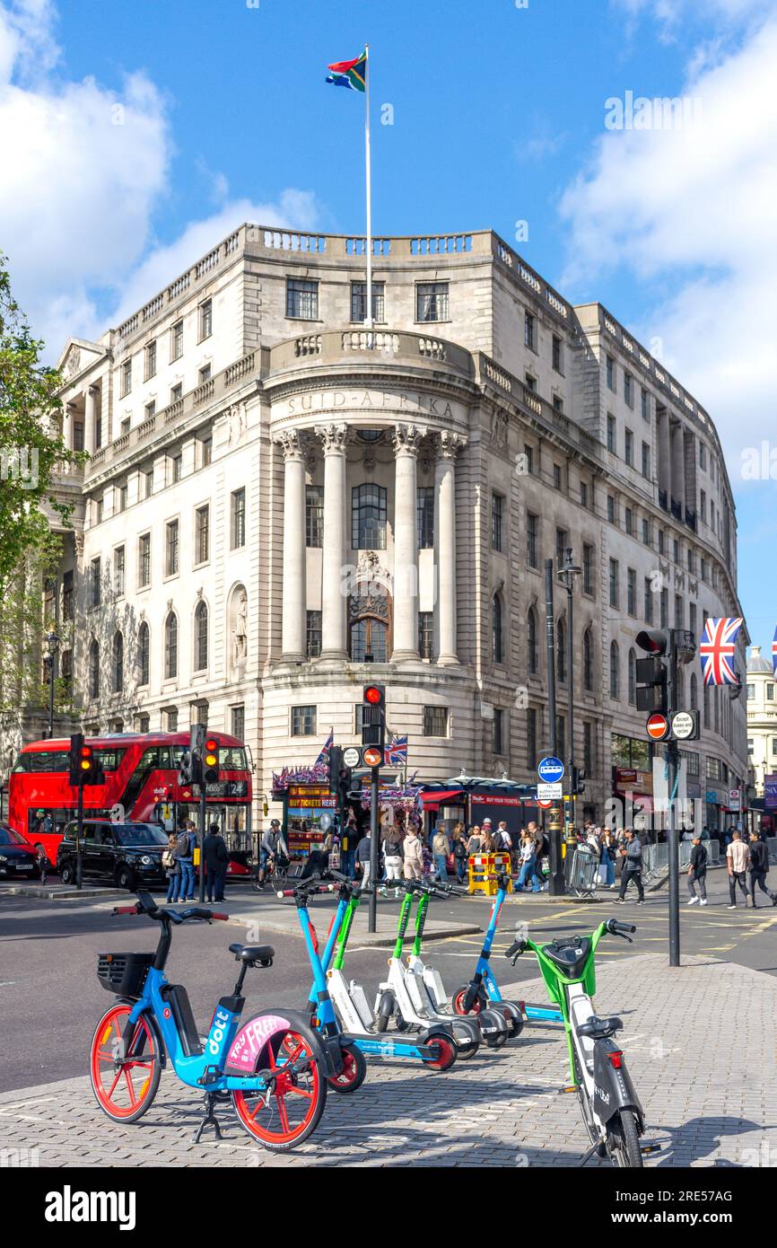 South African High Commission, South African House, Trafalgar Square, City of Westminster, Greater London, Inghilterra, Regno Unito Foto Stock