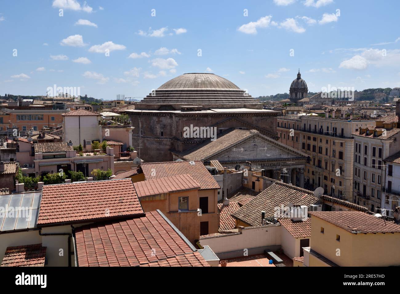 Rooftops e Pantheon, Roma, Italia Foto Stock